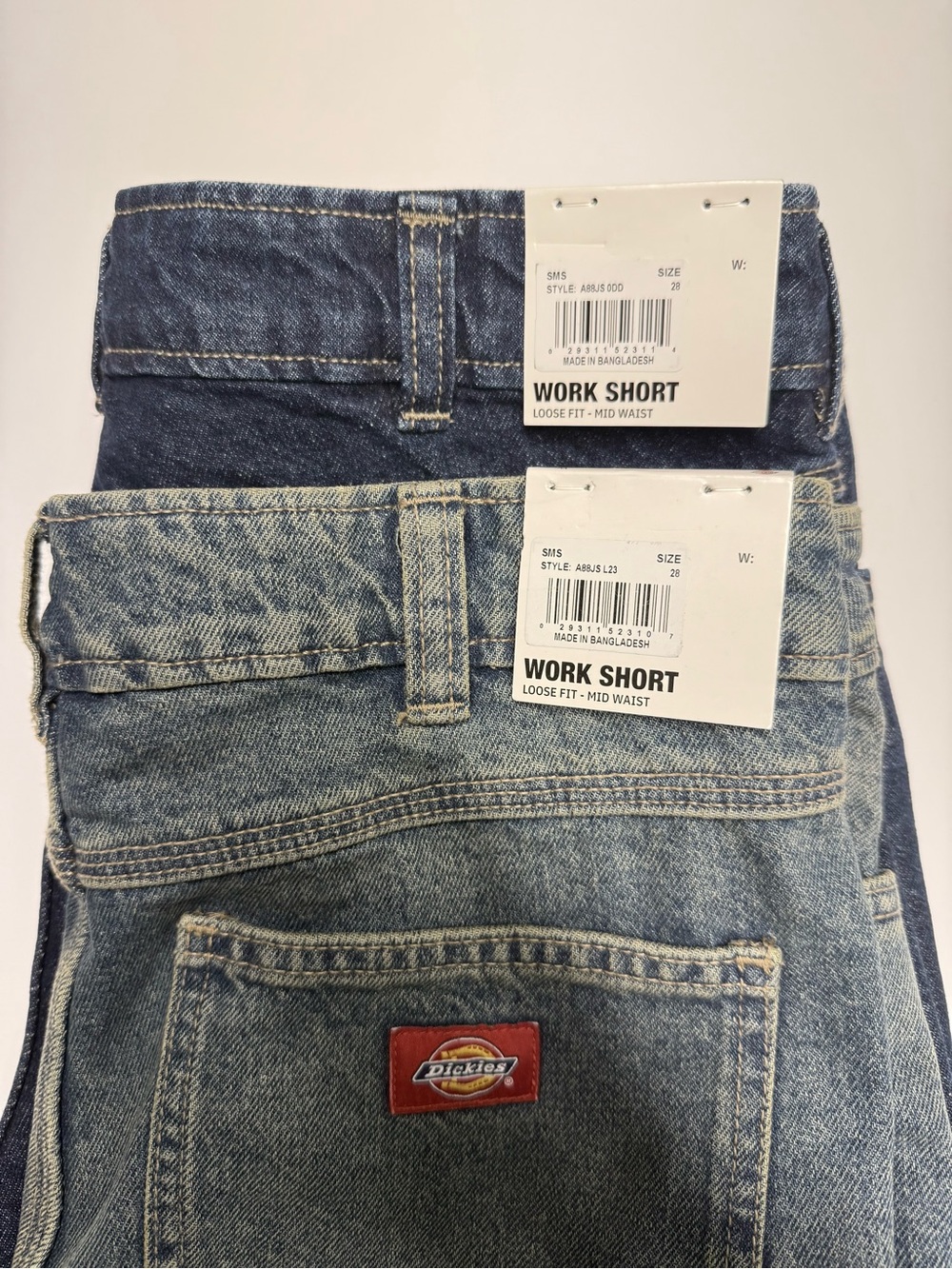 Lot Of 2 Dickies Carpenter Shorts Mid Waist Loose Fit Women’s Size W28 NWT - Picture 2 of 16